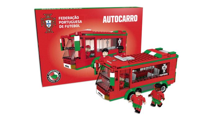Portugal FPF Seleção Team-Bus Klemmbausteine Bausatz 230-teilig