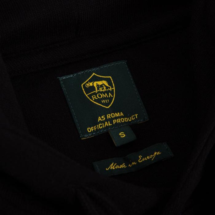 AS Roma Black Taper Hooded Sweater