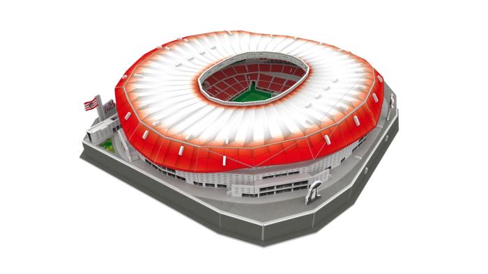 Atletico Madrid Wanda Metropolitano 3D Stadion Puzzle mit LED Licht