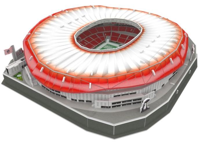 Atletico Madrid Wanda Metropolitano 3D Stadion Puzzle mit LED Licht