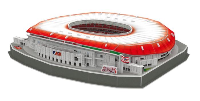 Atletico Madrid Wanda Metropolitano 3D Stadion Puzzle mit LED Licht
