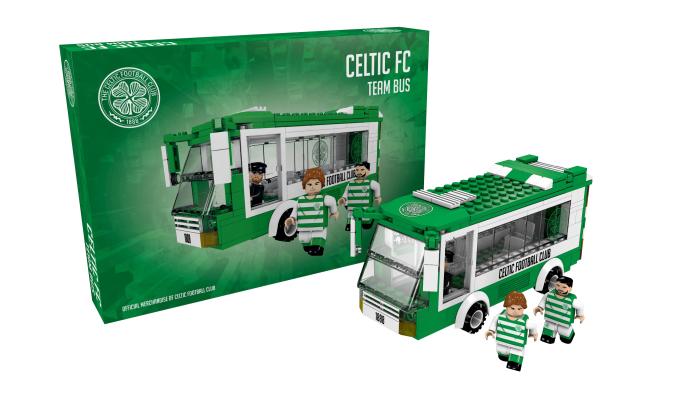 Celtic Glasgow Mannschaftsbus Klemmbausteine Bausatz 230-teilig